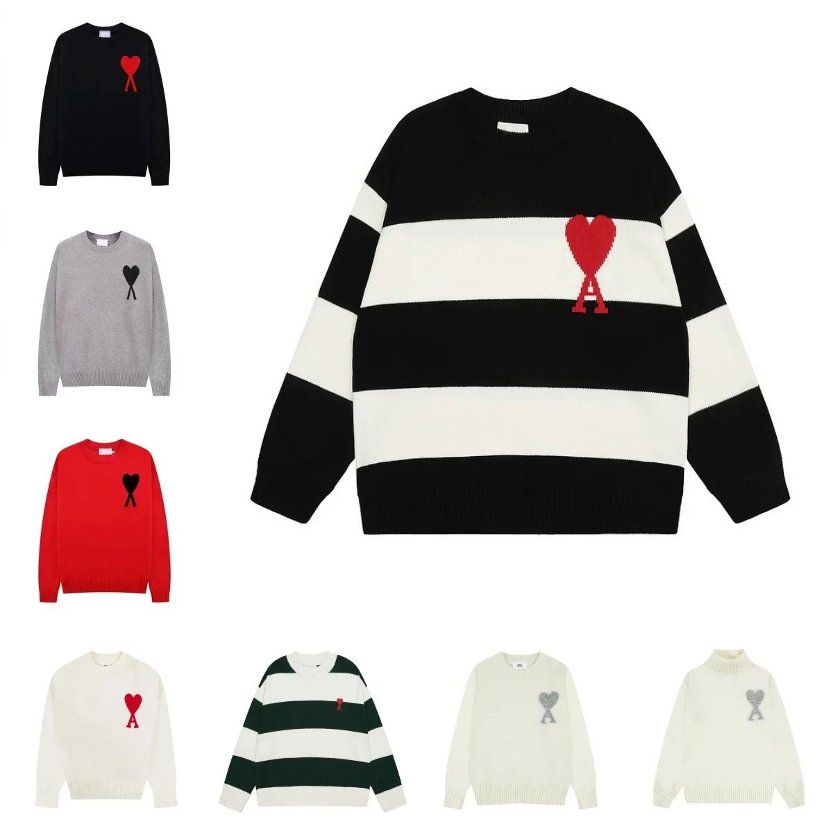 Ami de Coeur Black and White Striped Sweater