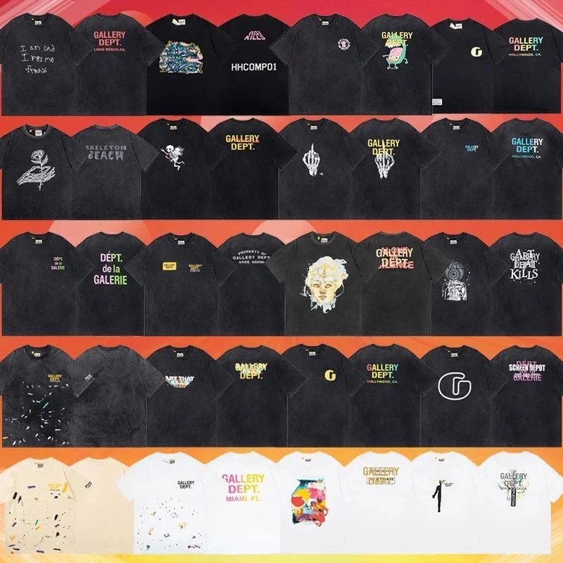 Gallery Dept Black and White Graphic T-Shirts