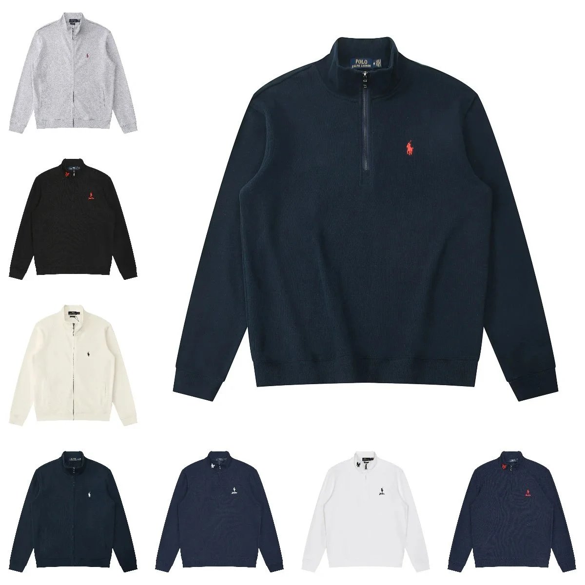 Ralph Lauren Navy Half-Zip Sweater