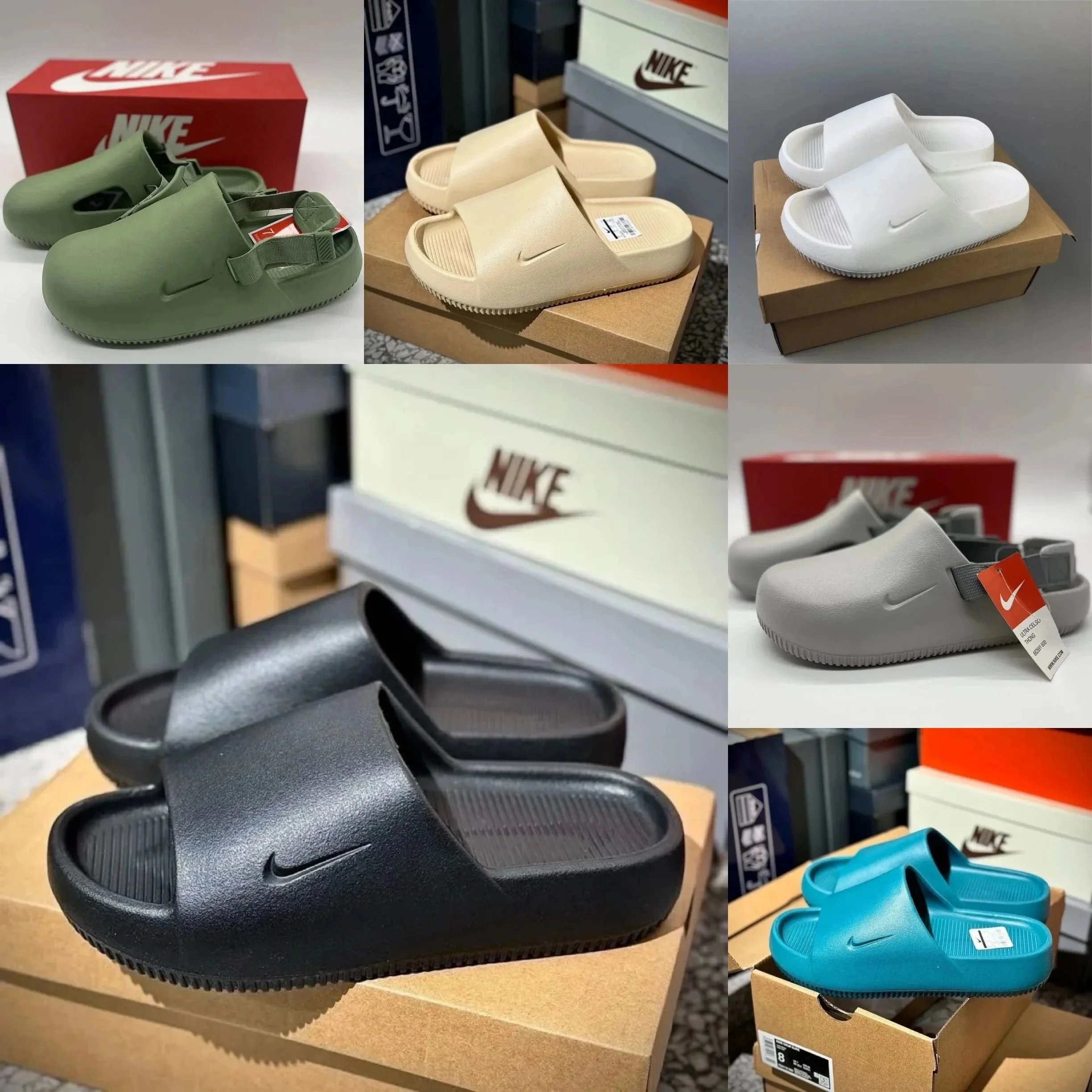 Nike Slide Sandals in Various Colors