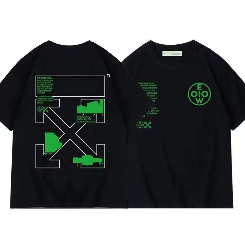 Off-White Black Green Graphic T-Shirt