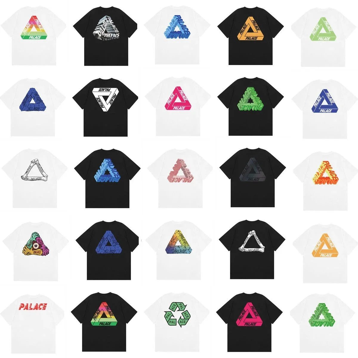 Palace Black and White Triangle T-Shirts