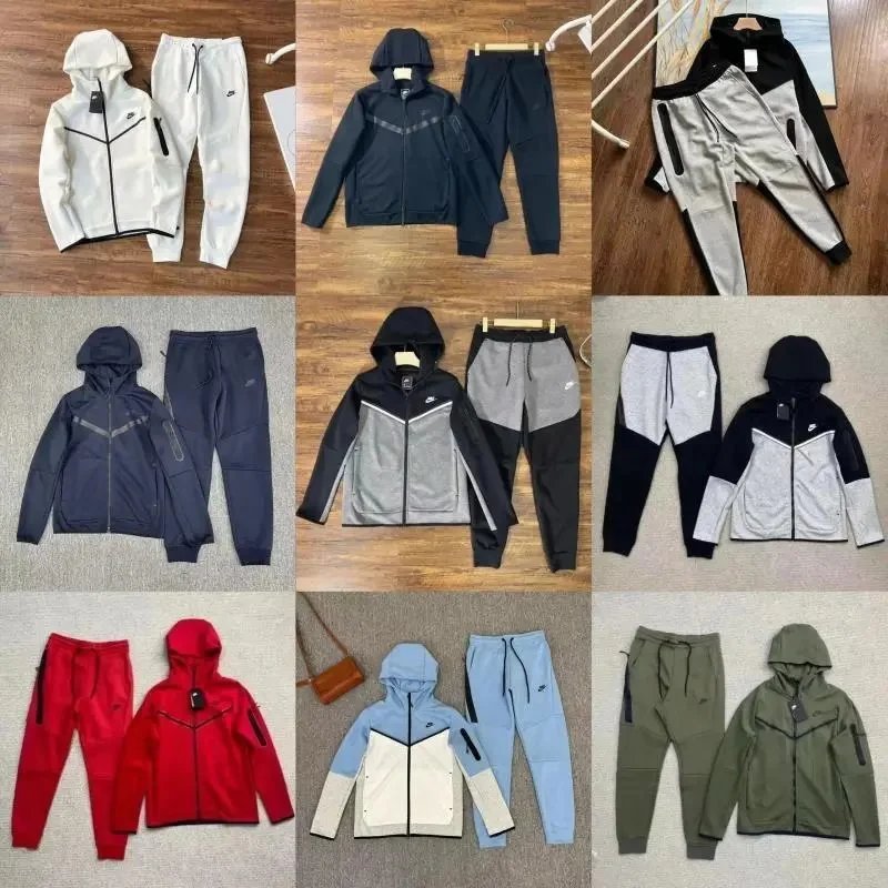 Nike Tech Fleece Hoodie and Pants Sets in Various Colors