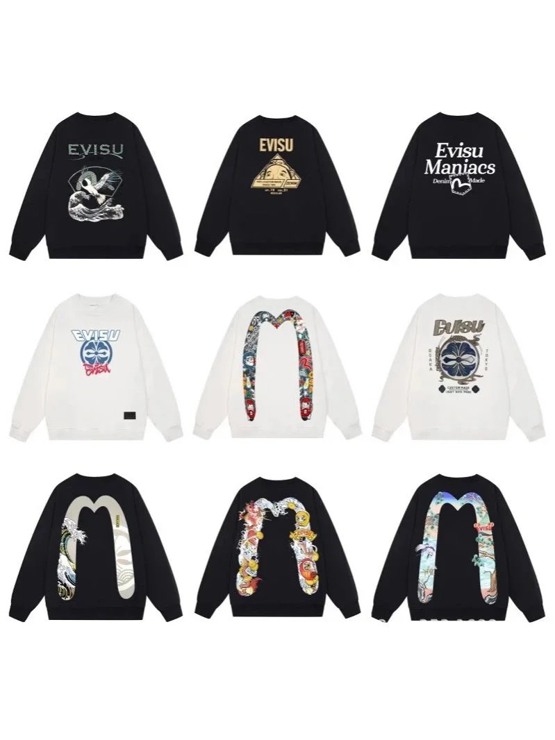 Evisu Black Long Sleeve Sweatshirt