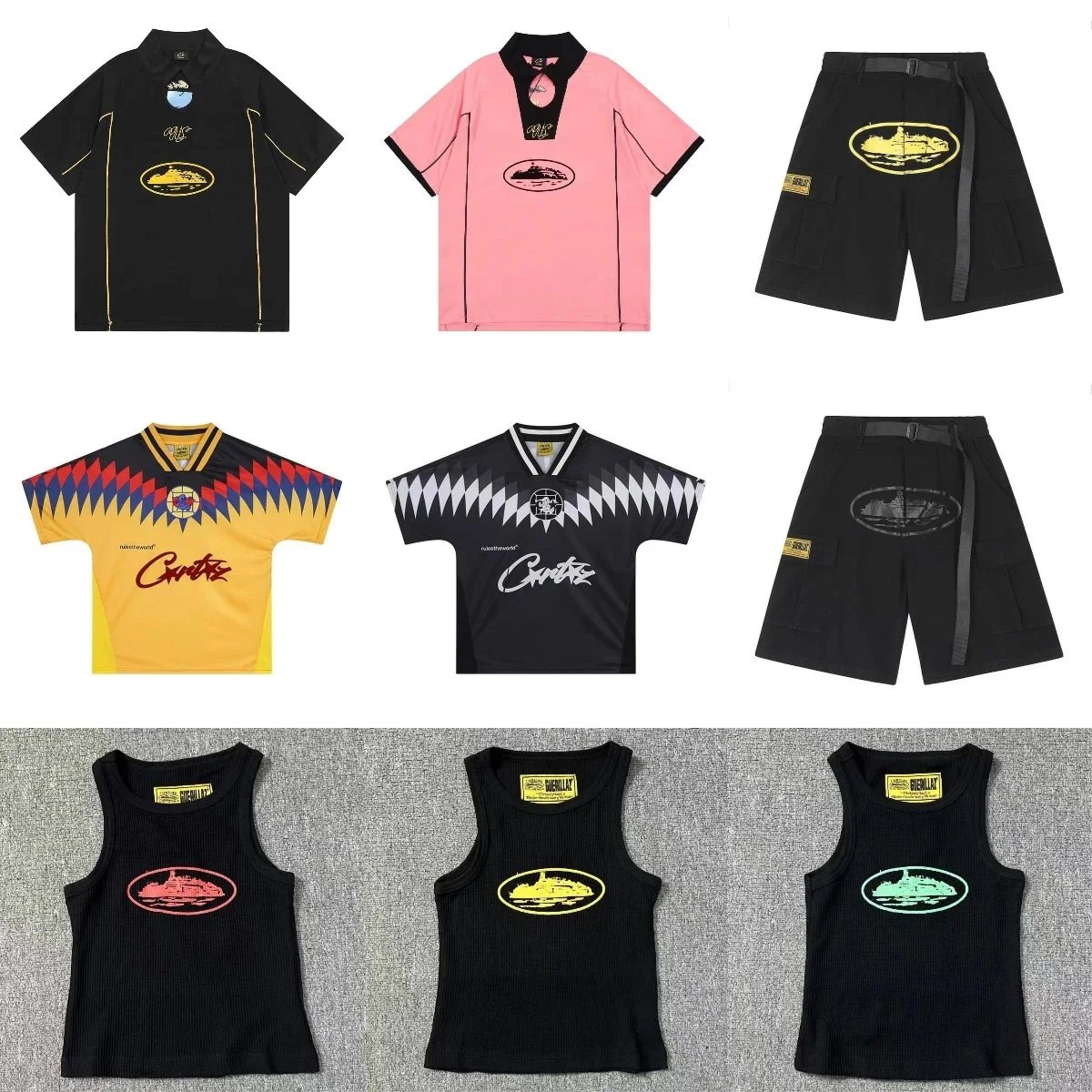 Gorillaz Black Short Sleeve Polo and Shorts Set