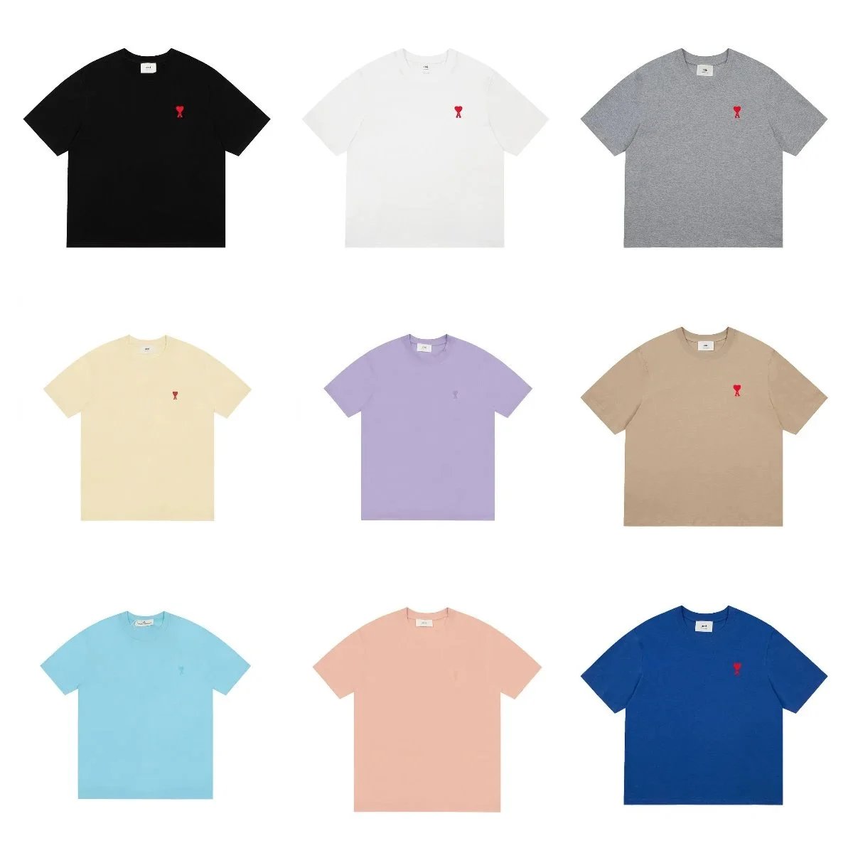 Ami Paris Red Logo T-Shirt