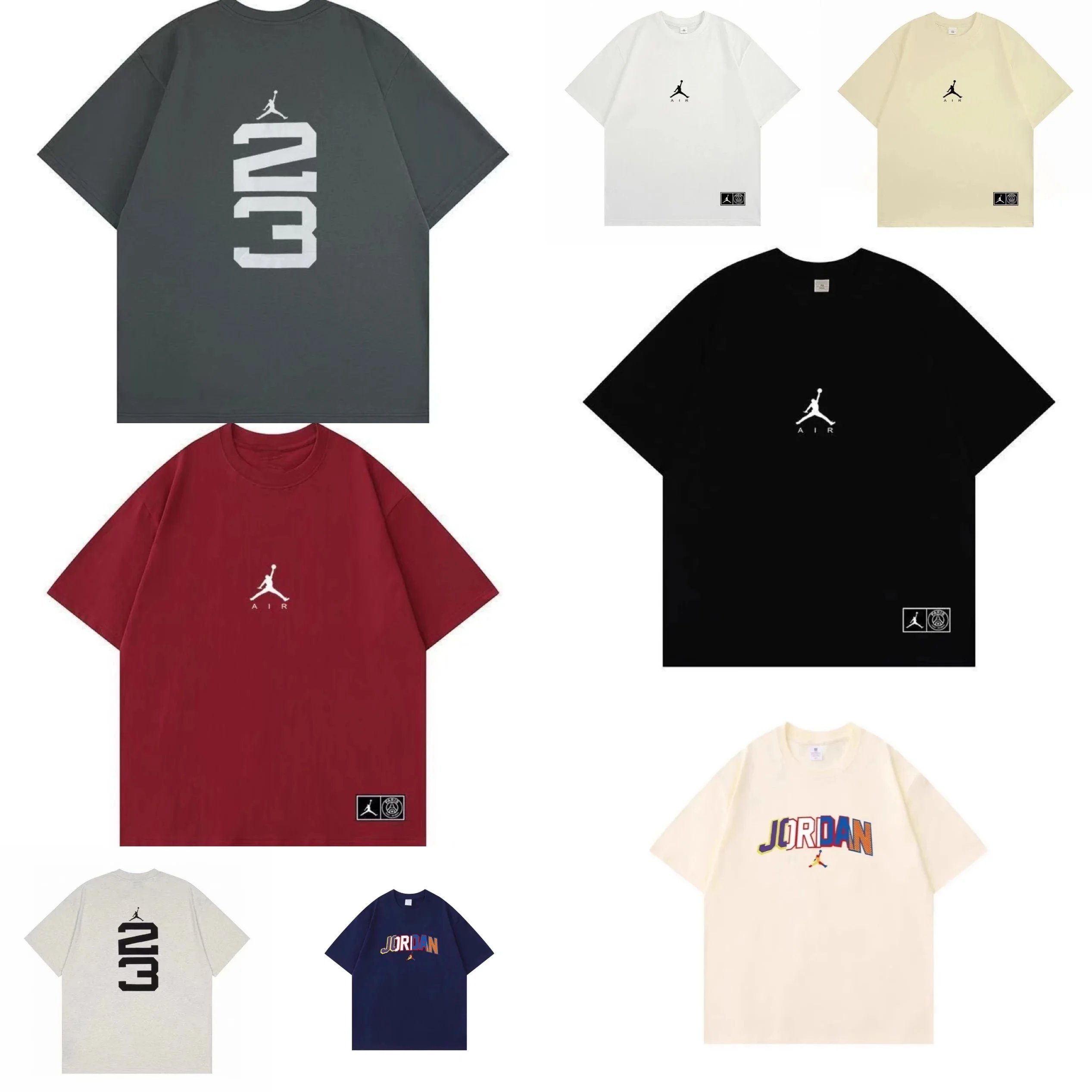 Jordan Air Short Sleeve T-Shirts in Various Colors