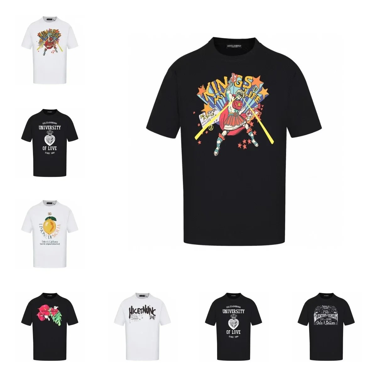 Dolce & Gabbana Black Graphic T-Shirt