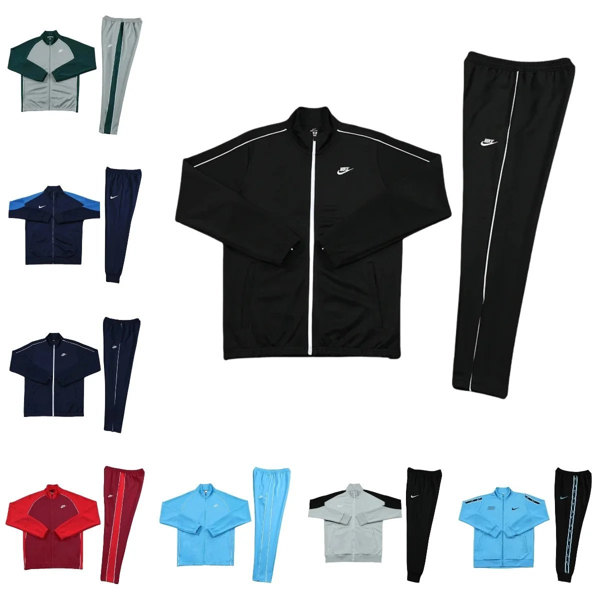 Nike Black Full-Zip Track Jacket and Pants Set