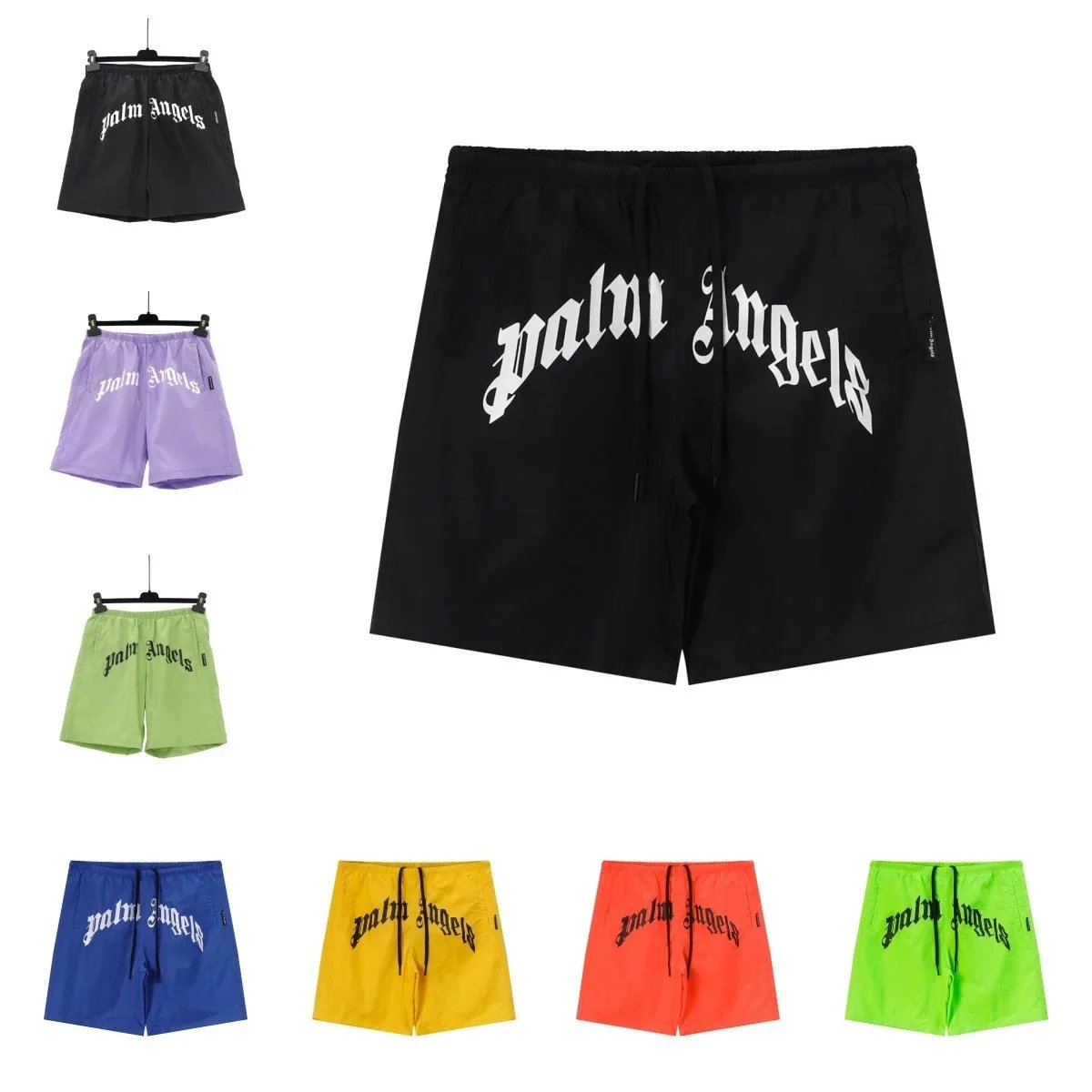 Palm Angels Black Drawstring Shorts