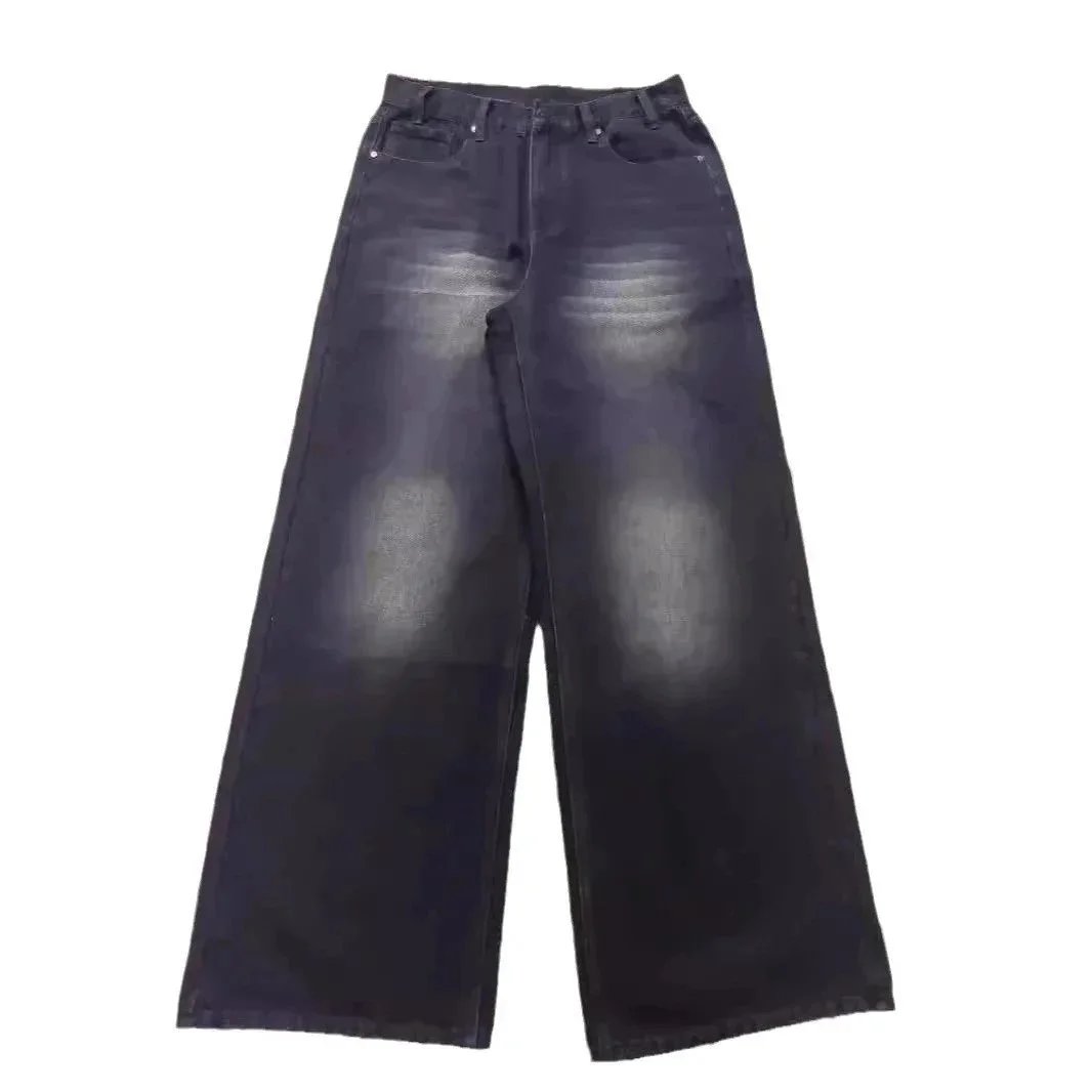 Wide Leg Dark Blue Jeans