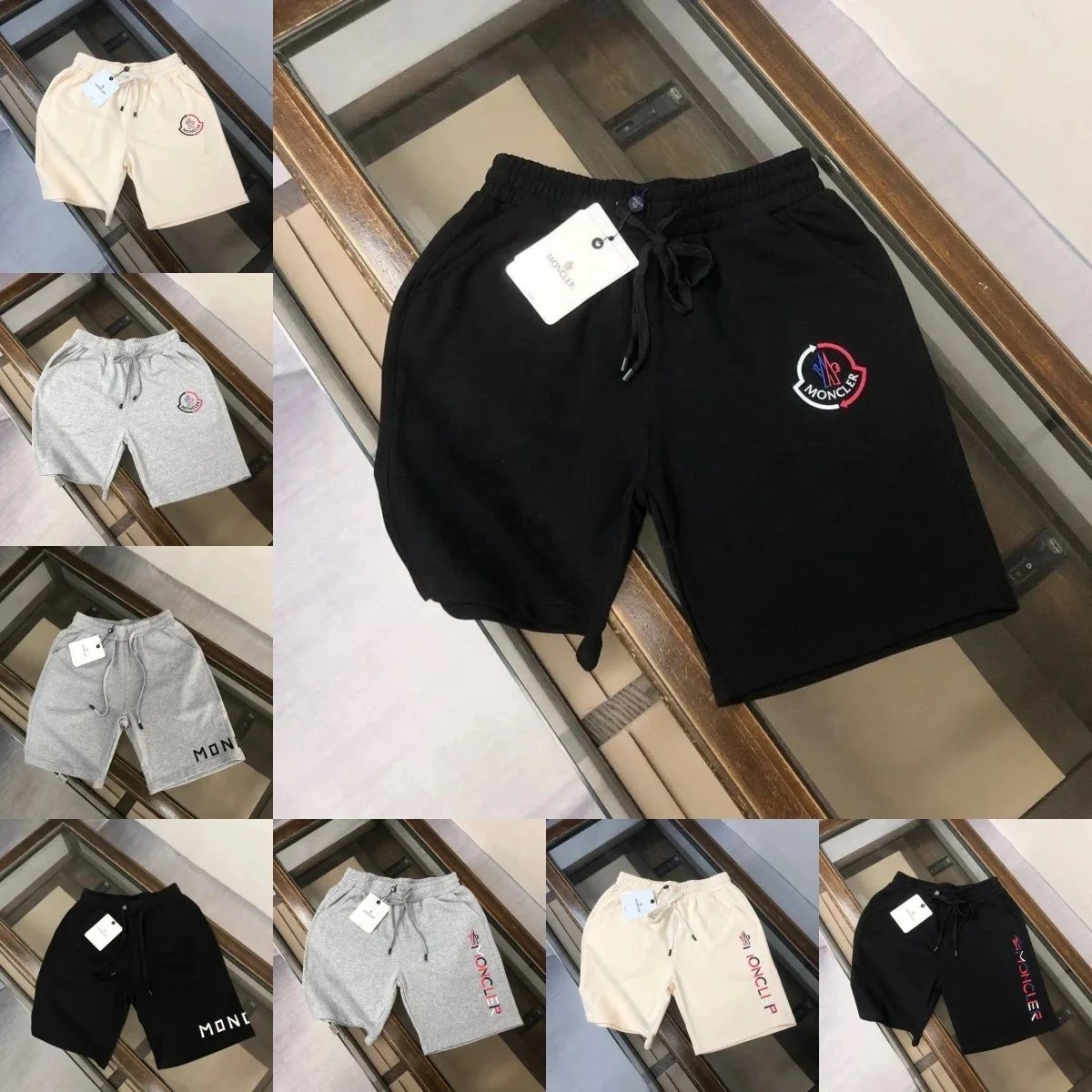 Moncler Black Cotton Shorts