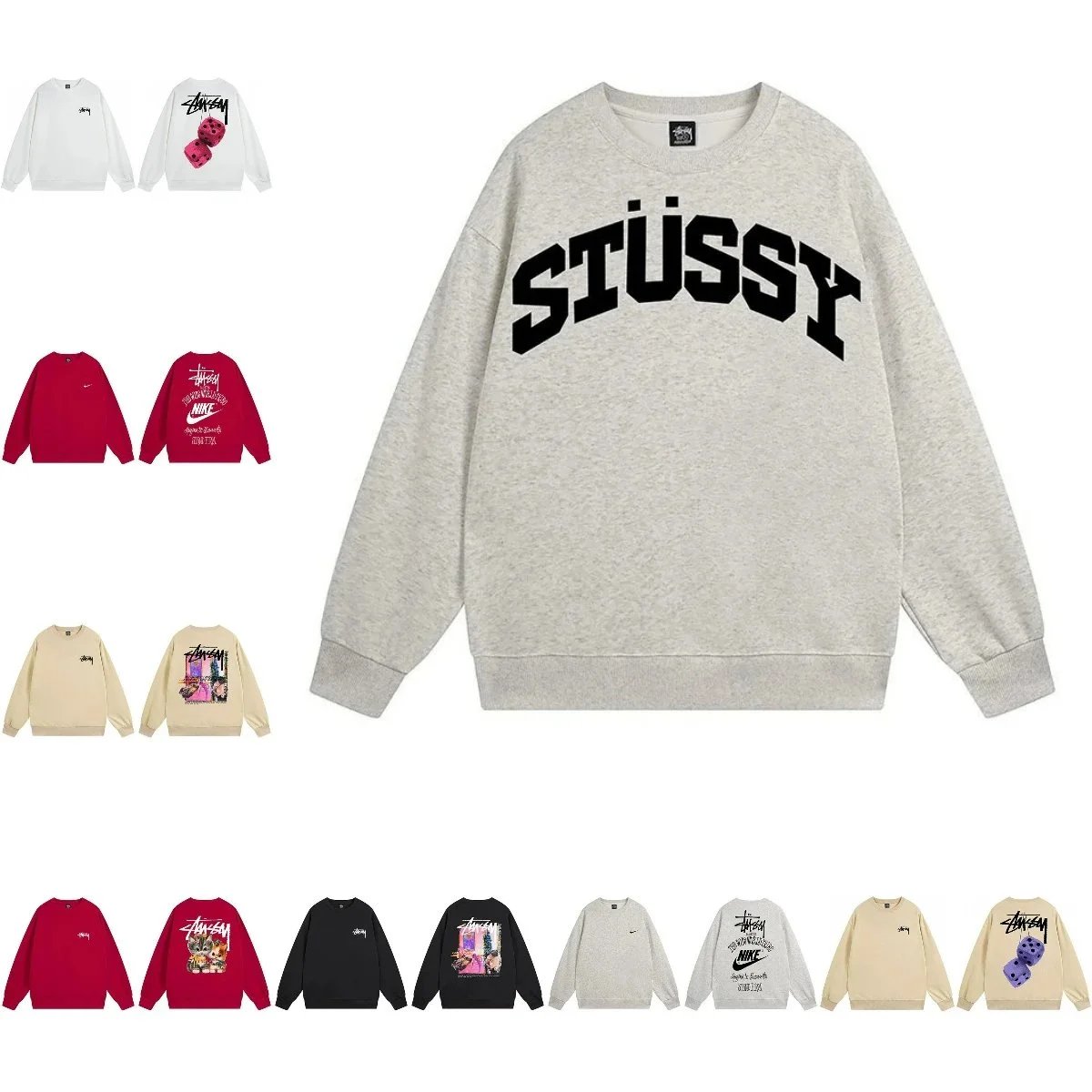 Stussy Grey Long Sleeve Sweatshirt