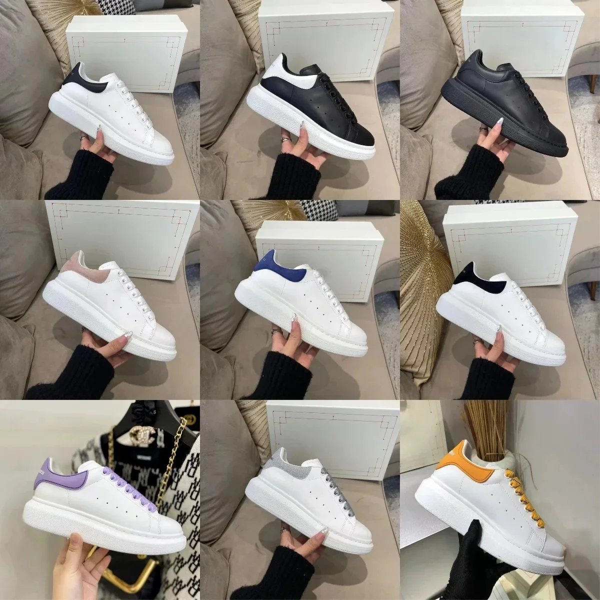 Alexander McQueen White Low Top Sneakers