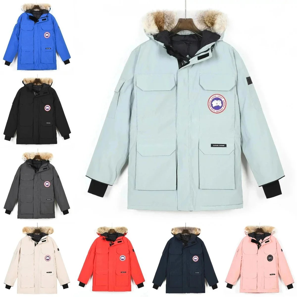 Canada Goose Light Blue Parka Jacket