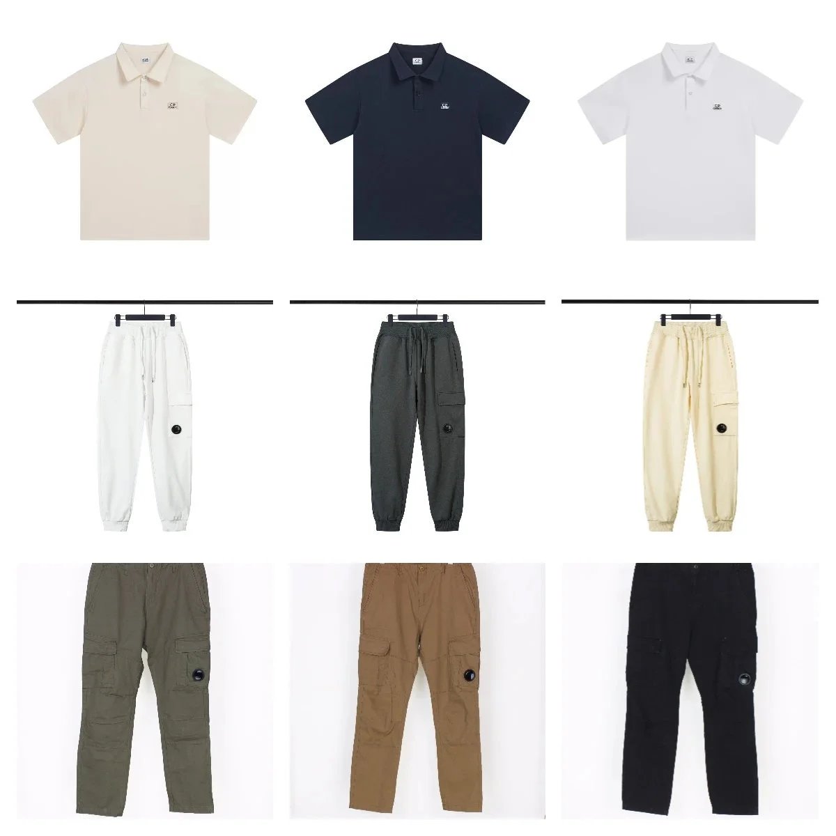 C.P. Company Polo Shirts and Cargo Pants Collection