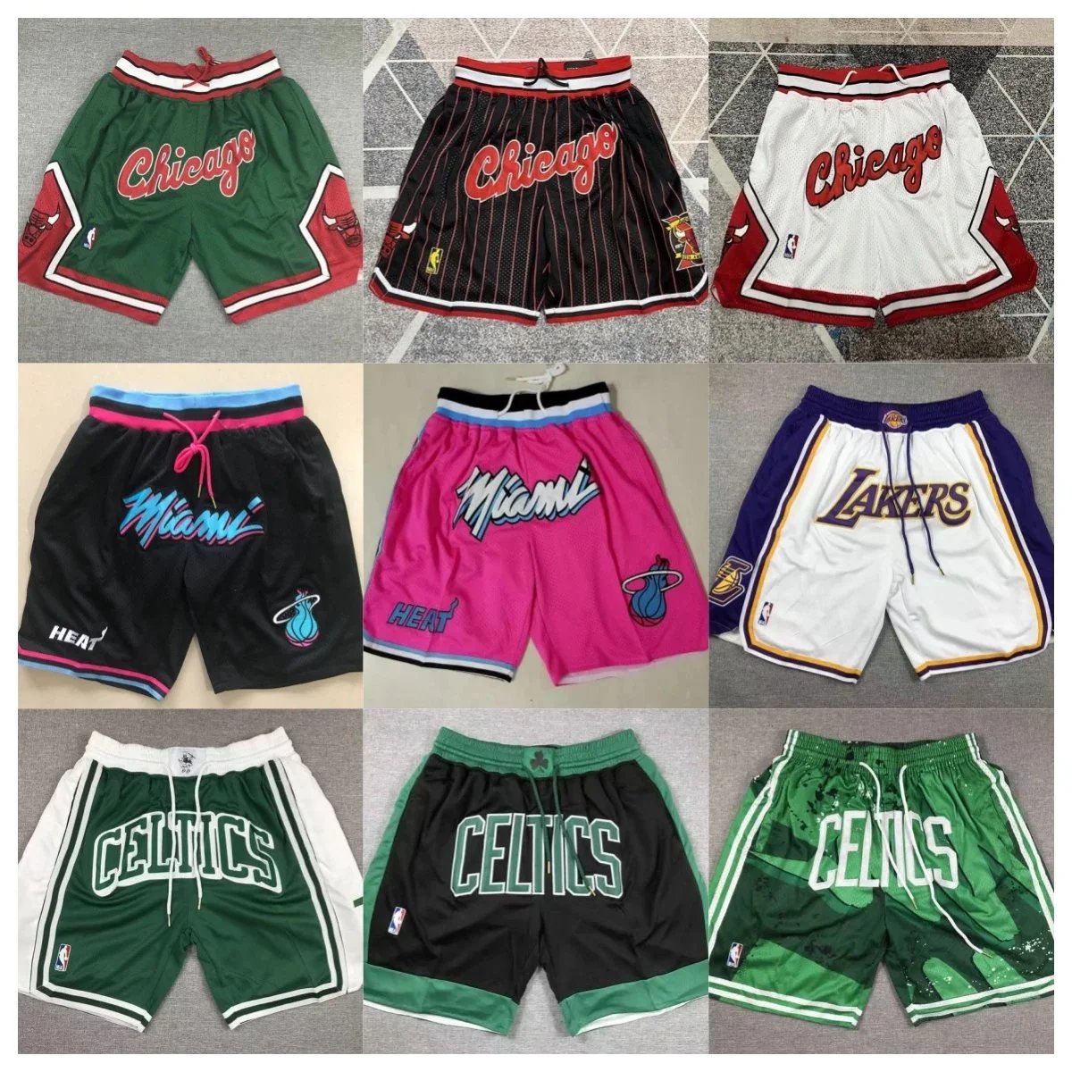 NBA Chicago Bulls Green Basketball Shorts