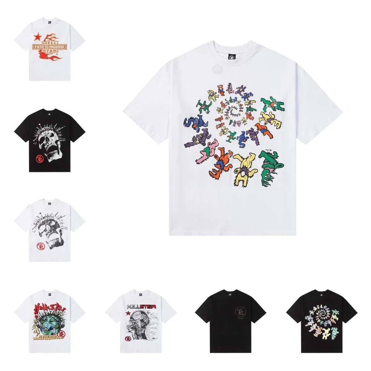 Hellstar White Graphic T-Shirt