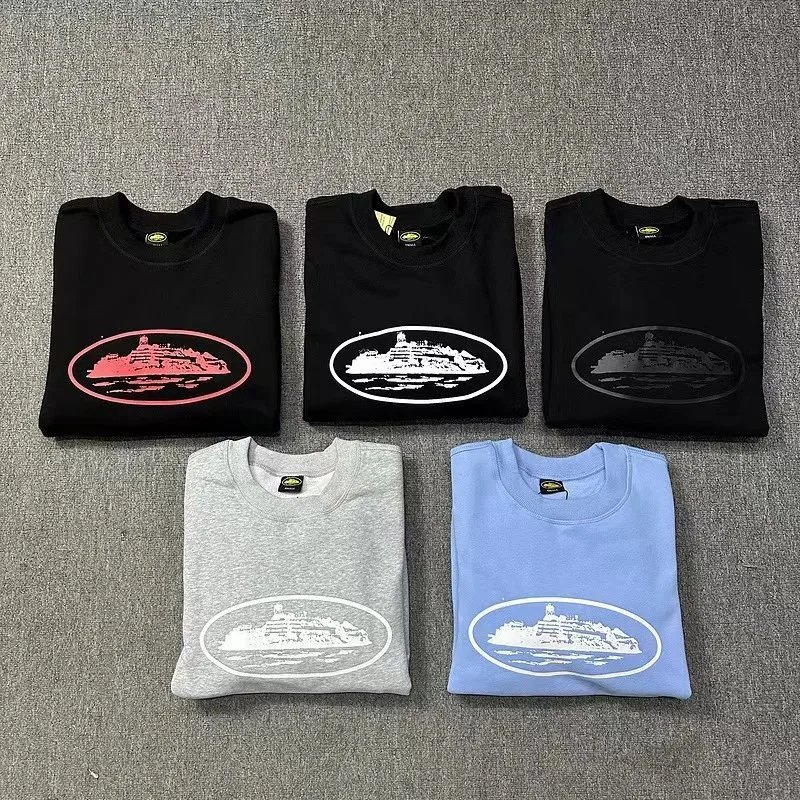 Black, Grey, and Blue Round Neck T-Shirts