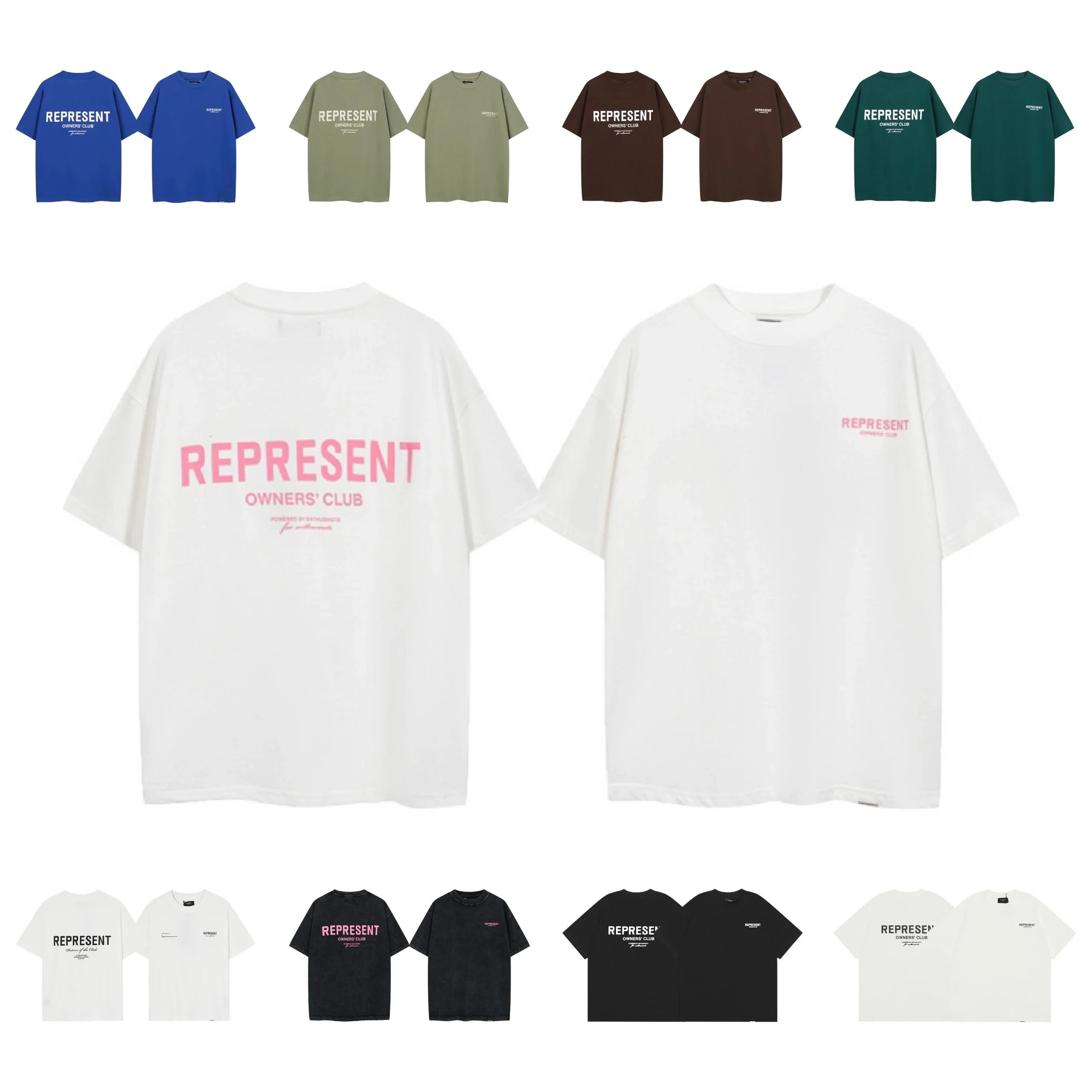 Represent Club White Short Sleeve T-Shirt