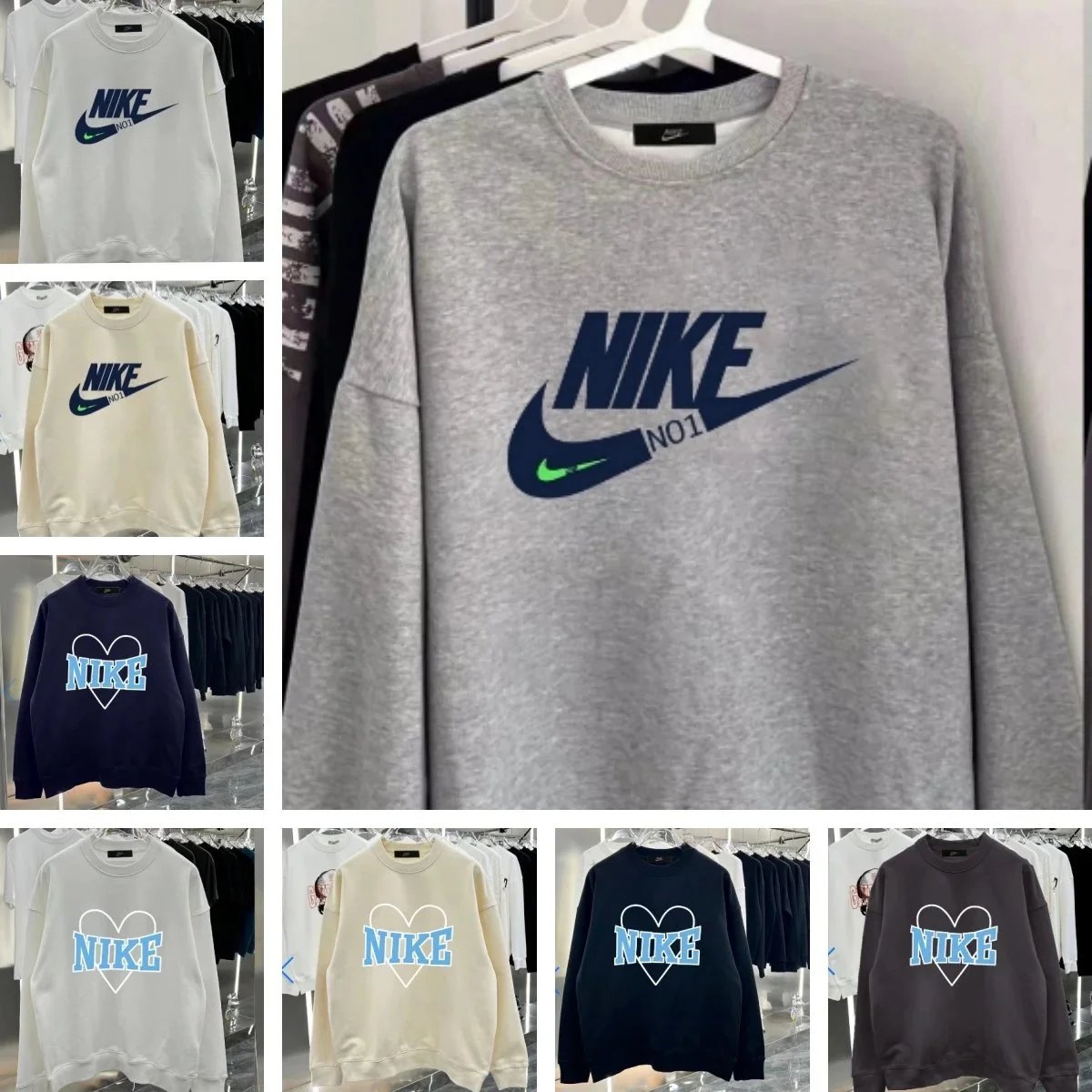 Nike Grey Long Sleeve Sweatshirt
