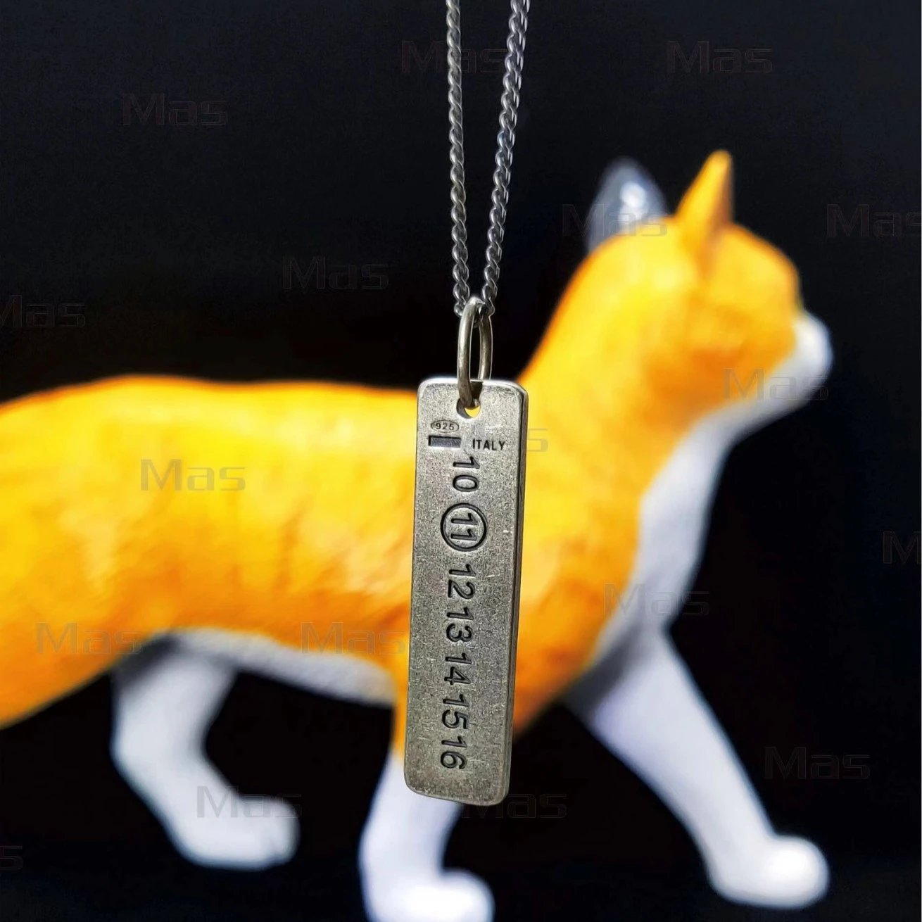 Mas Silver Bar Necklace with Chain