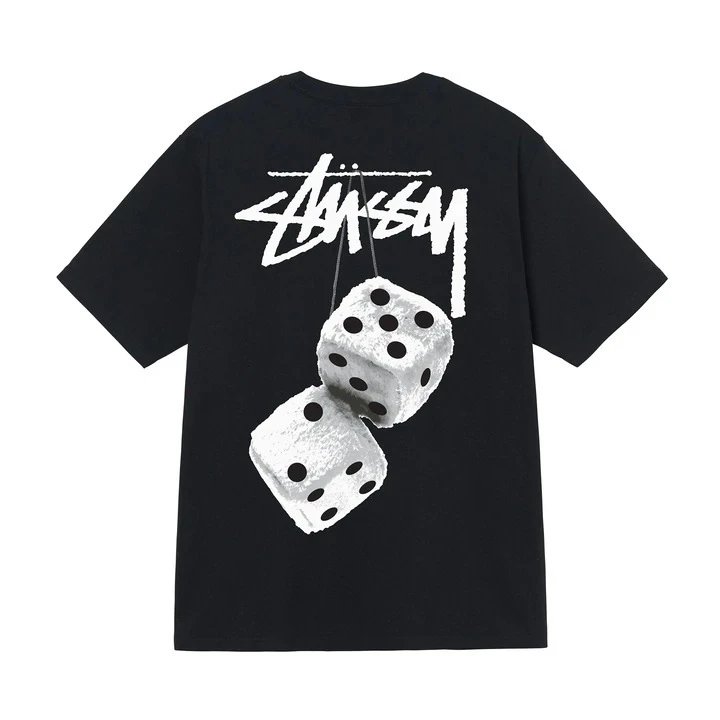 Stussy Black Dice Graphic T-Shirt