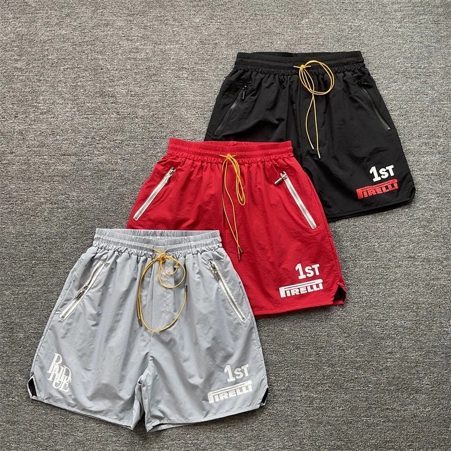 Pirelli Grey/Red/Black Zip Pocket Shorts