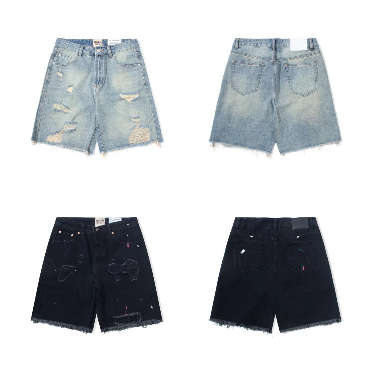 Gallery Dept Distressed Denim Shorts