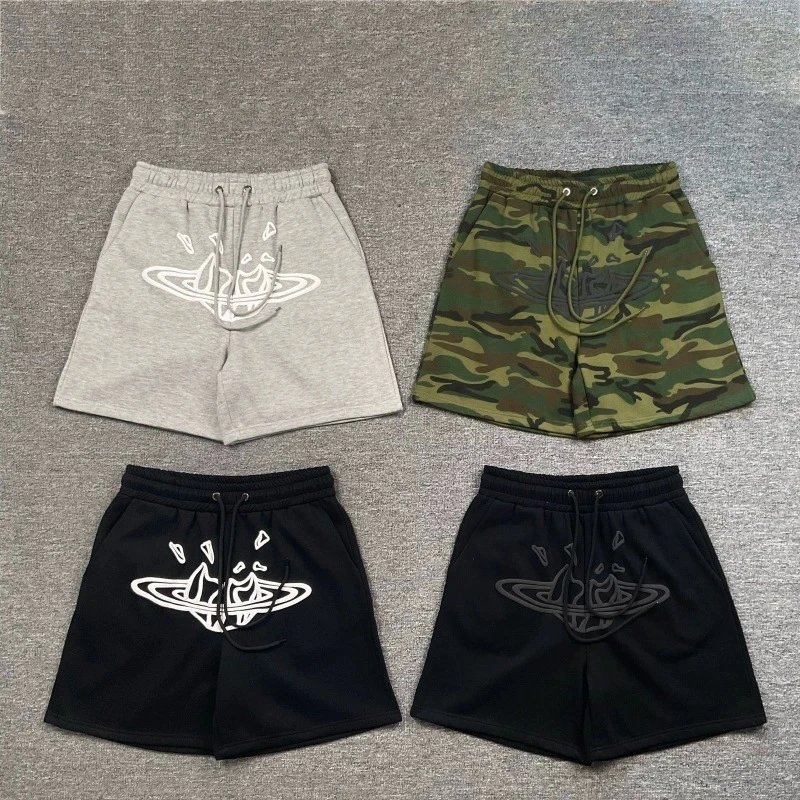 Vivienne Westwood Grey Camo Black Drawstring Shorts Set