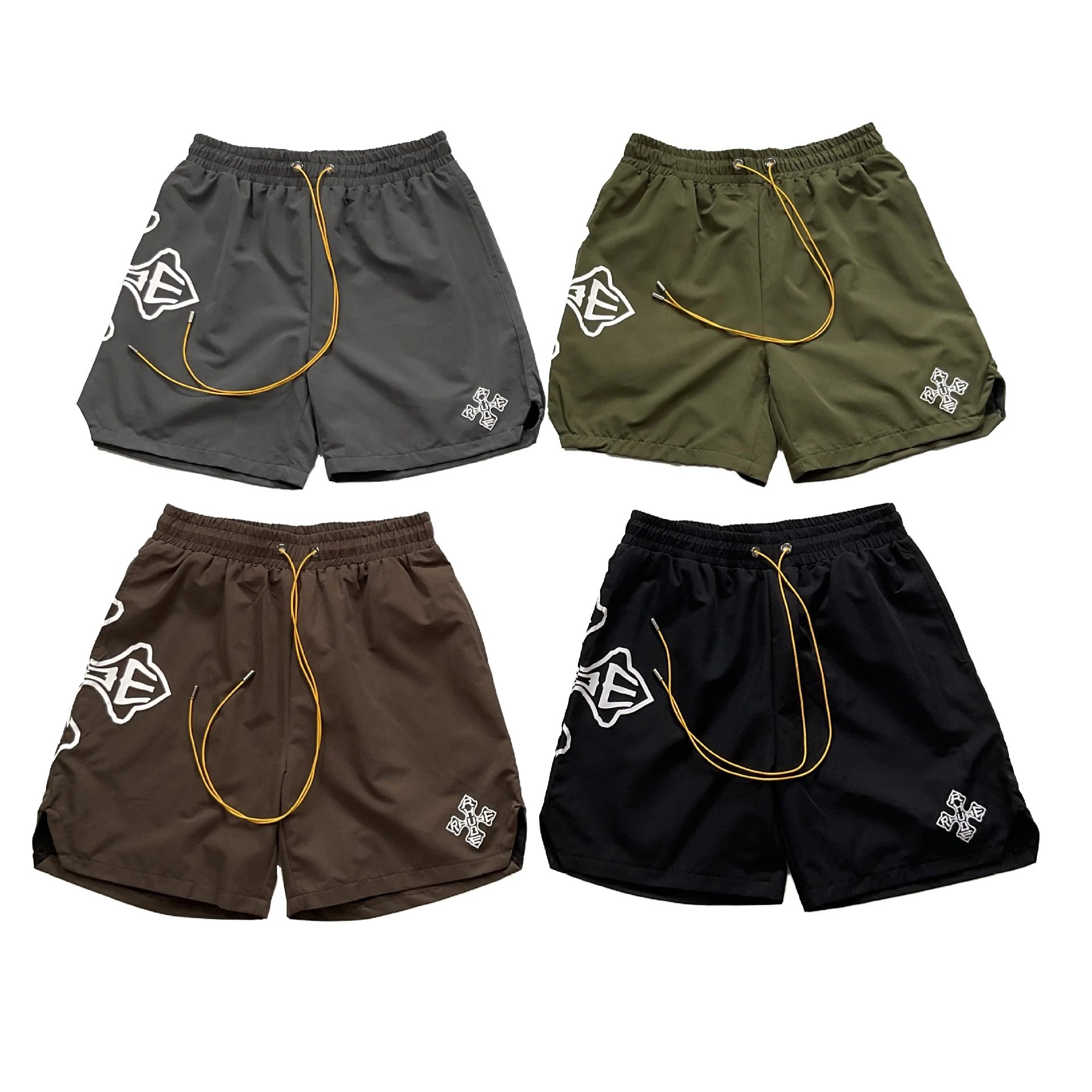 RUKZ Black Brown Olive Grey Shorts