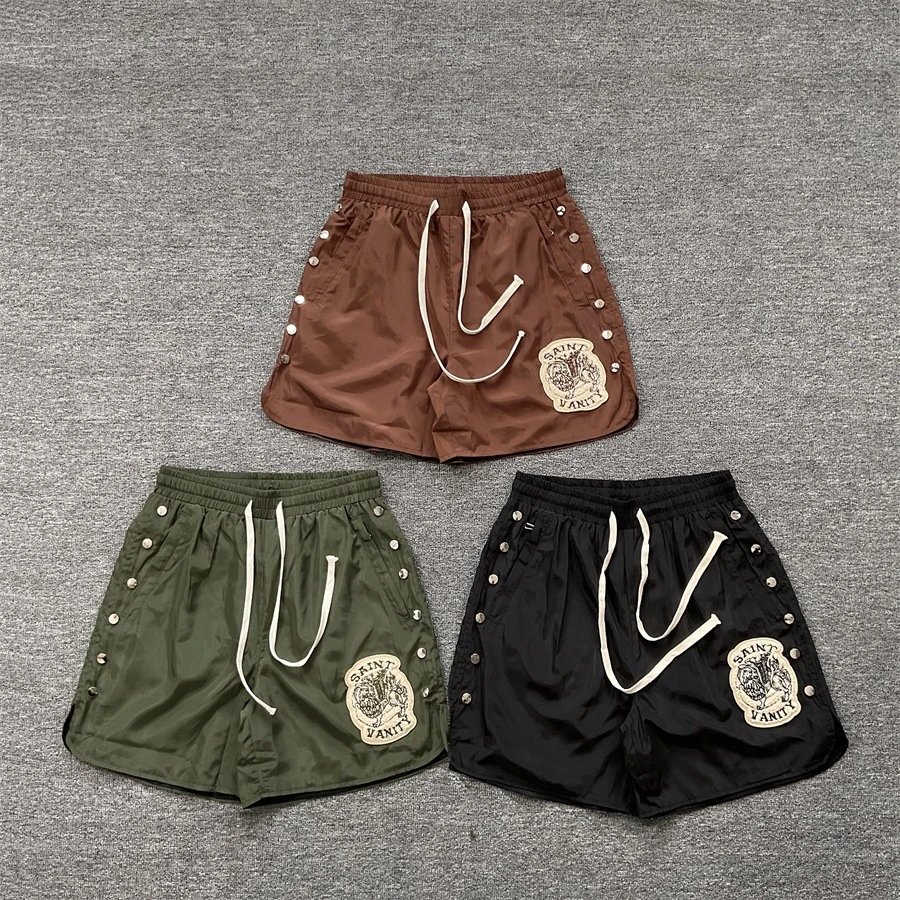 Saint Vanity Brown Elastic Waist Shorts