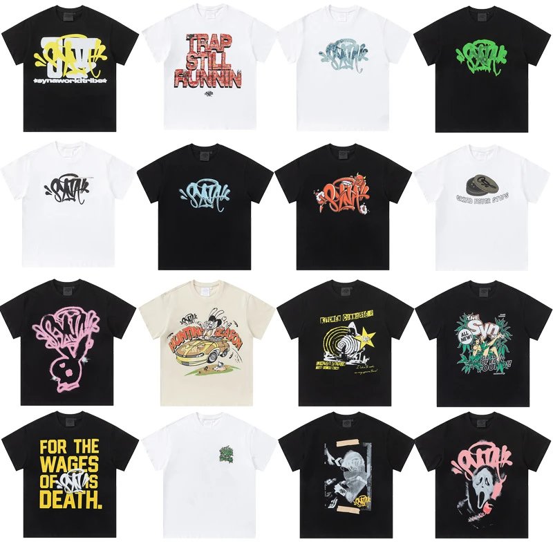 Various Graphic T-Shirts in Black and White