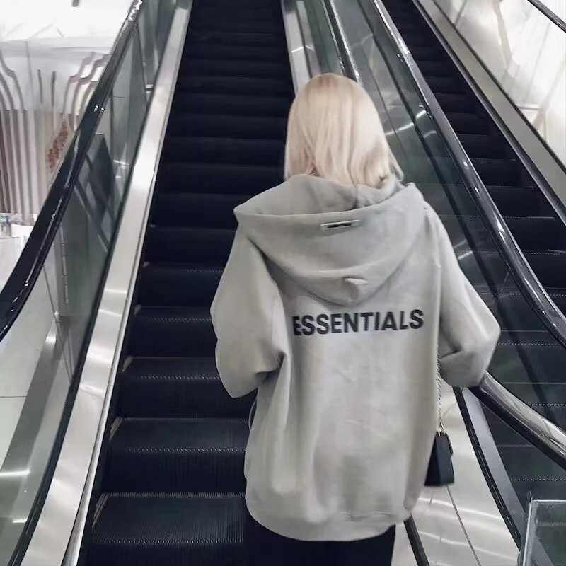 Essentials Grey Oversized Hoodie