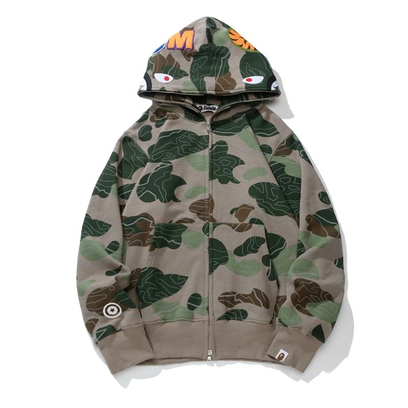 A Bathing Ape Camo Zip-Up Hoodie