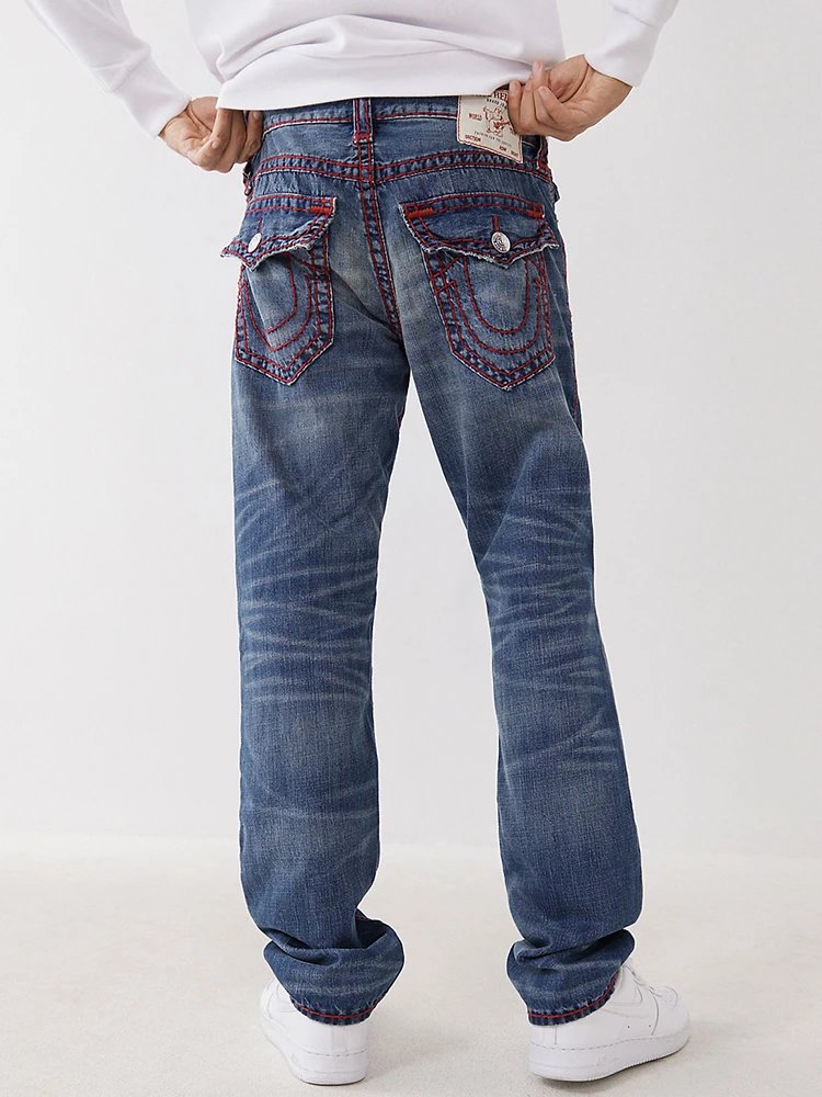 True Religion Blue Straight Leg Jeans
