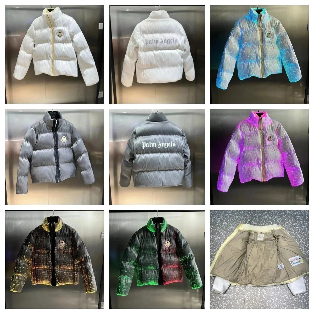 Palm Angels White Puffer Jacket