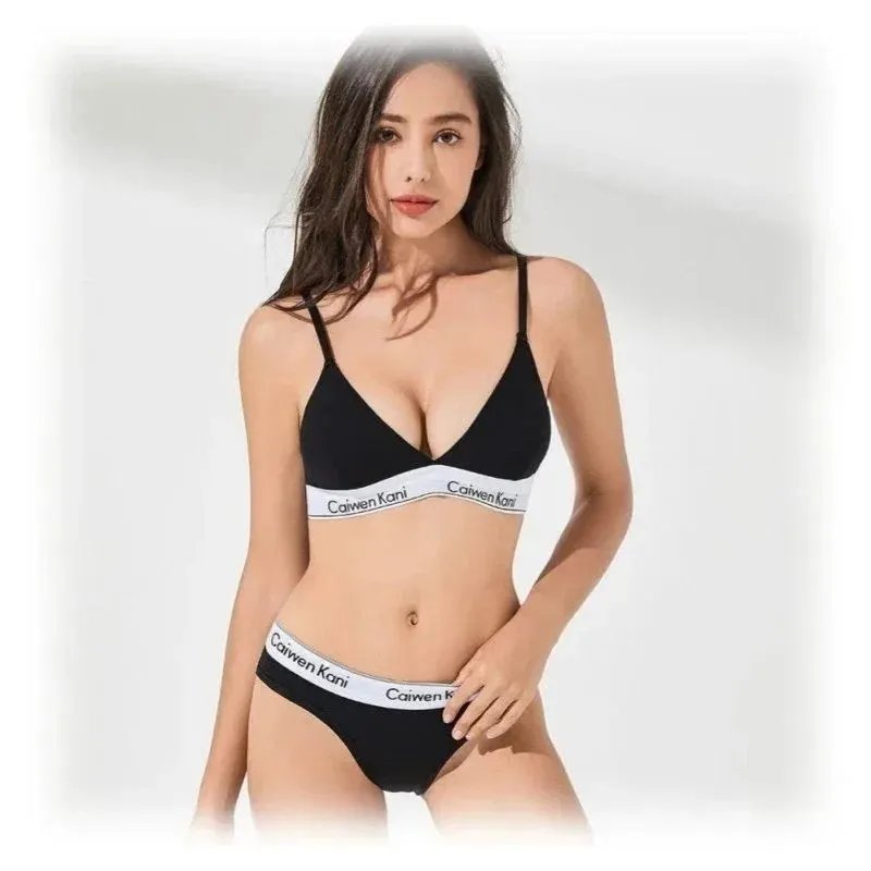 Caiwen Kani Black Bralette and Thong Set