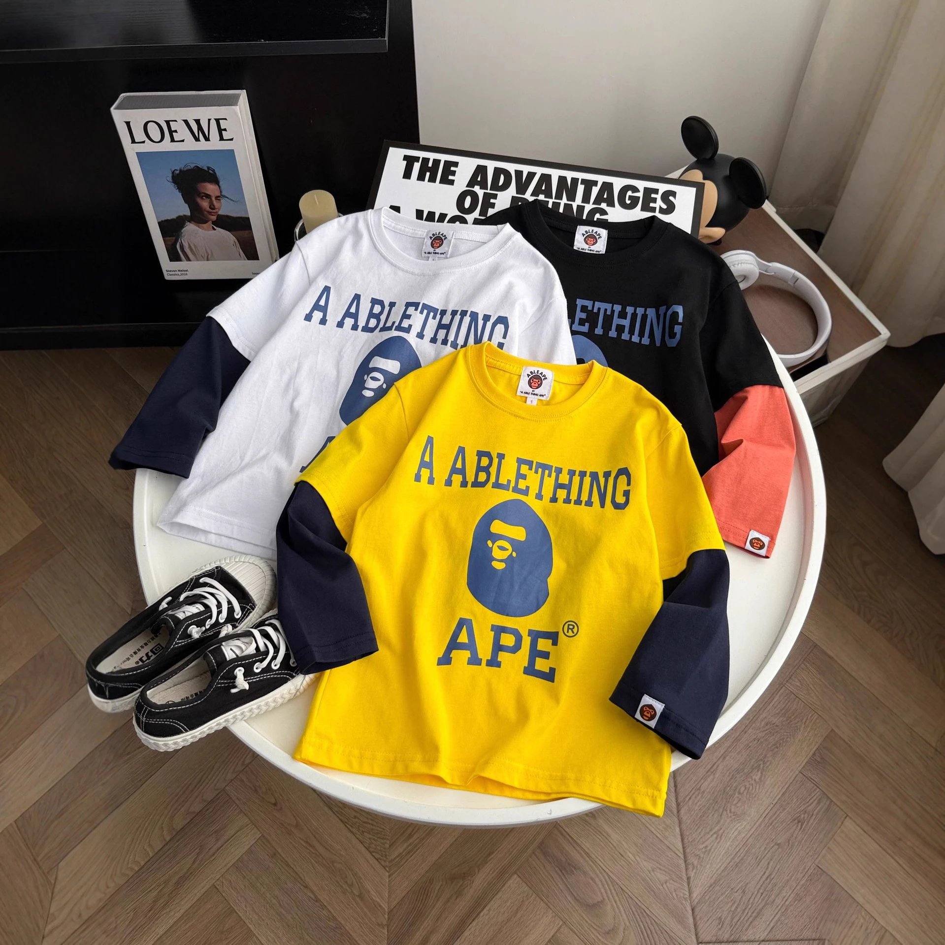 Kid A Bape Yellow Long Sleeve T-Shirt
