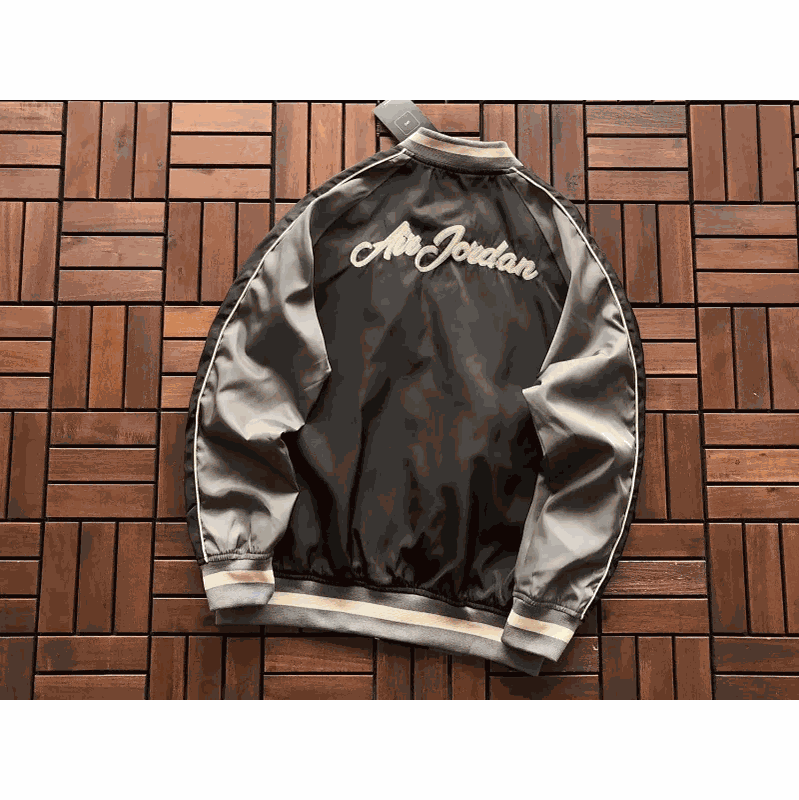 Air Jordan Black and Grey Bomber Jacket