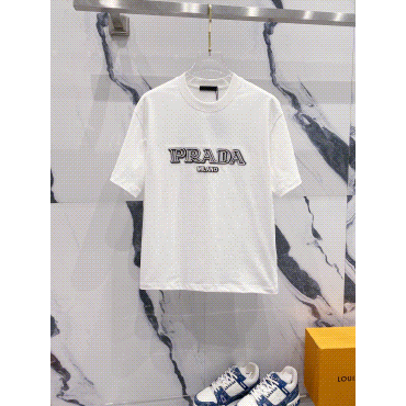 Prada White Short Sleeve T-Shirt