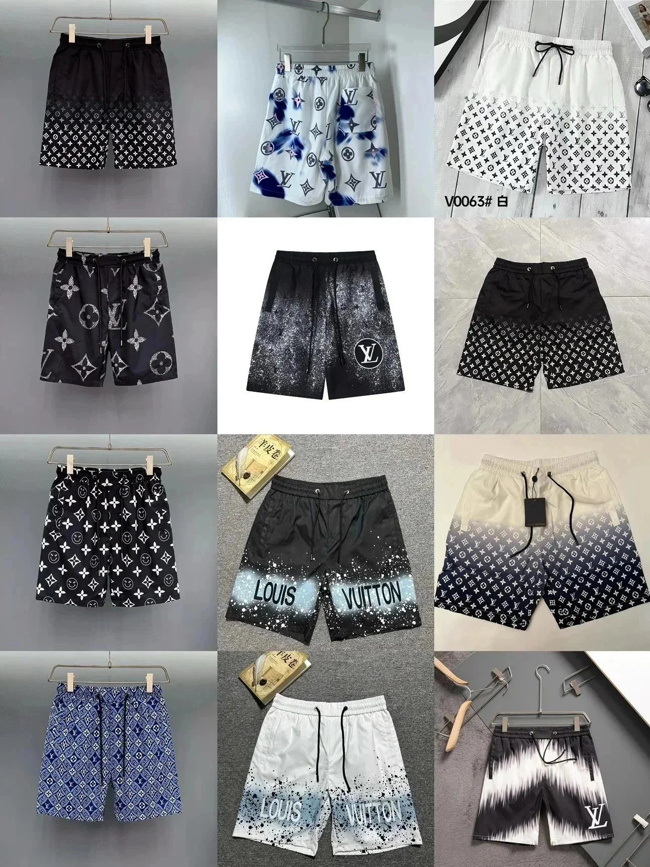 Louis Vuitton Men's Shorts in Various Patterns and Colors