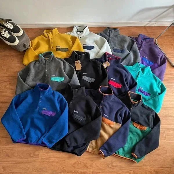Patagonia Blue Half-Zip Fleece Jacket