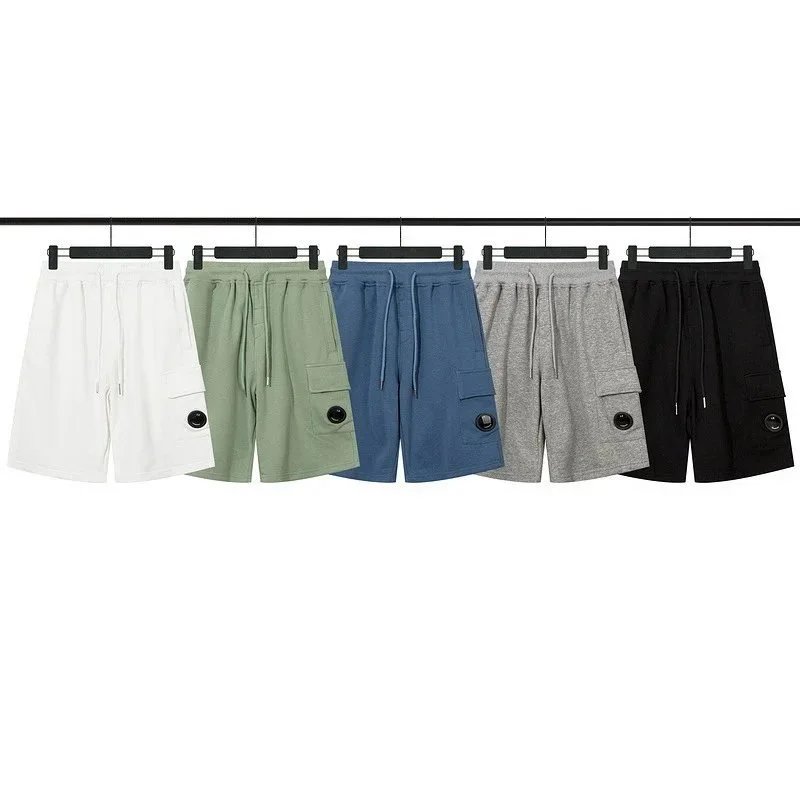 C.P. Company Cargo Shorts in White, Green, Blue, Grey, and Black