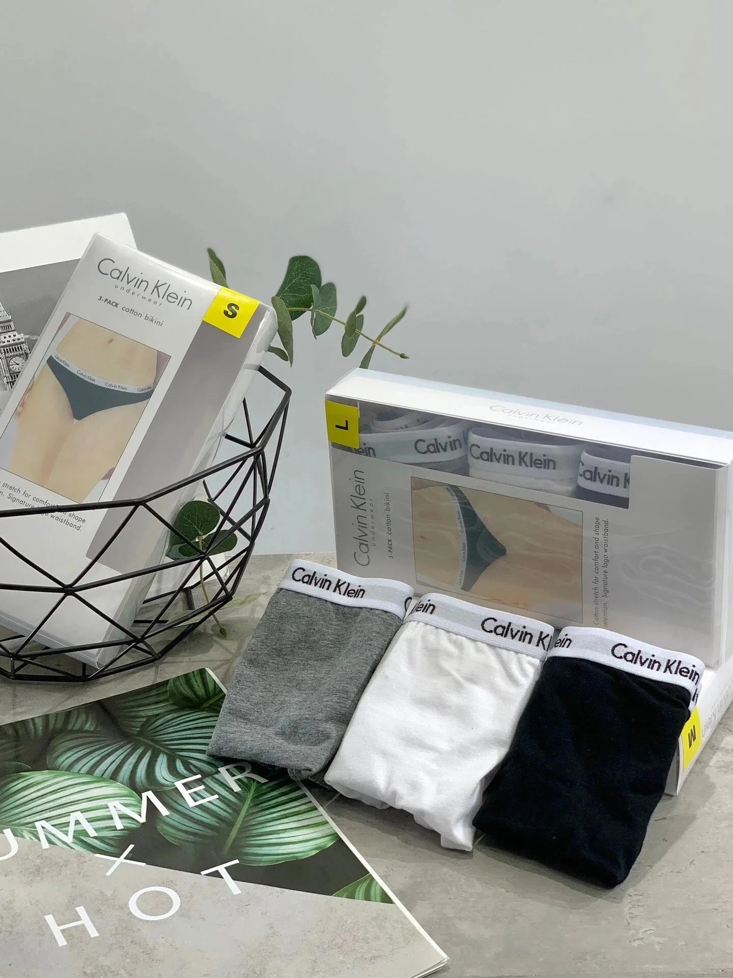 Calvin Klein Black White Grey Underwear Box Set