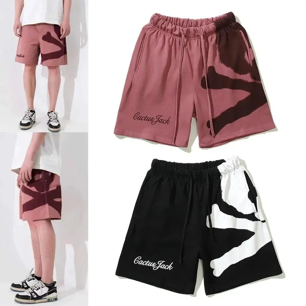 Cactus Jack Pink and Black Drawstring Shorts