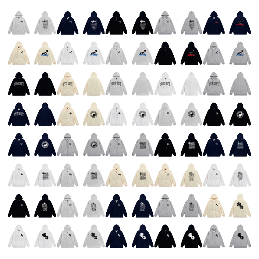 Stussy Black Zip-Up Hoodie