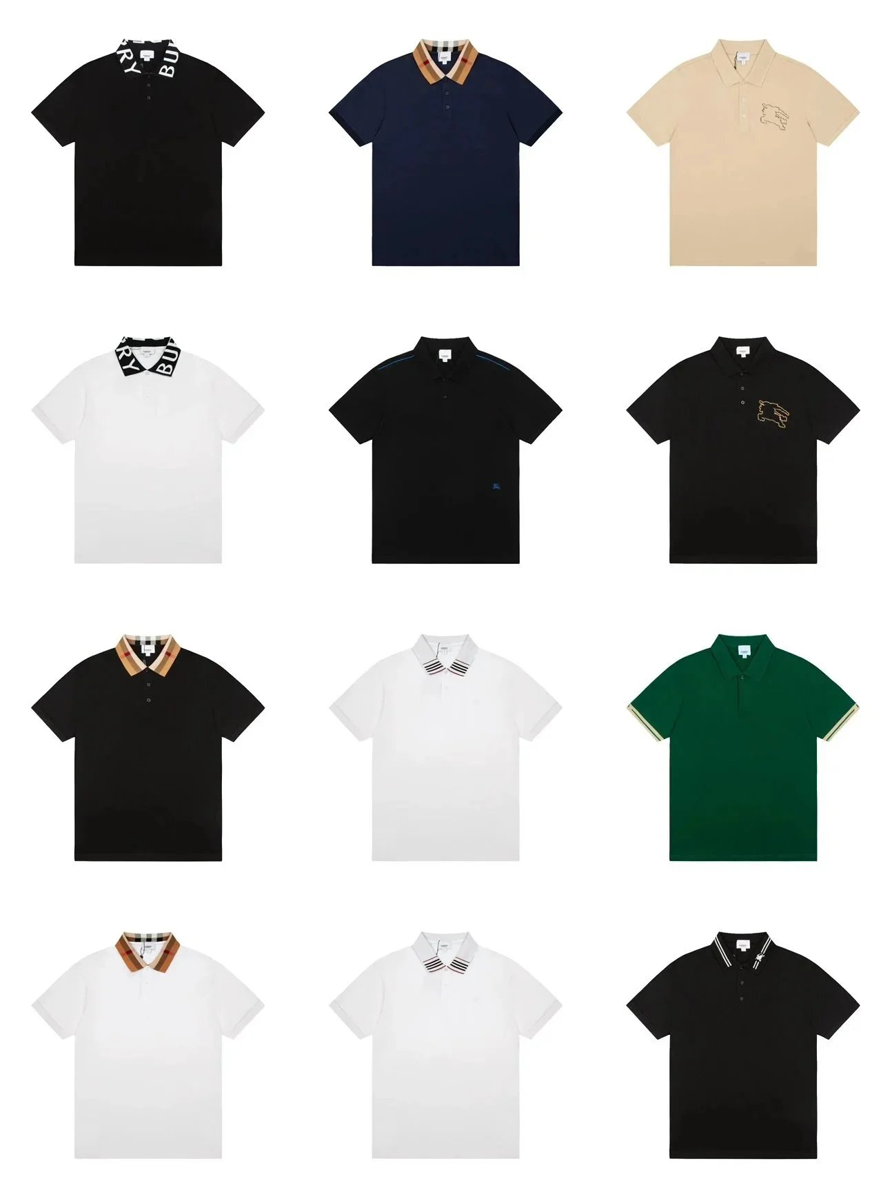Burberry Black Short Sleeve Polo