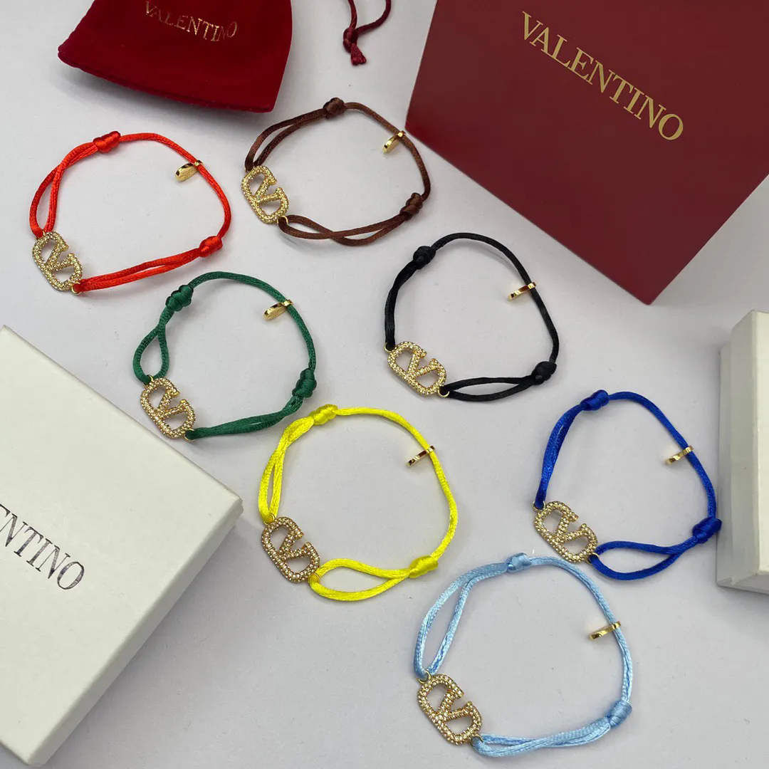 Valentino Colorful Logo Bracelets Set