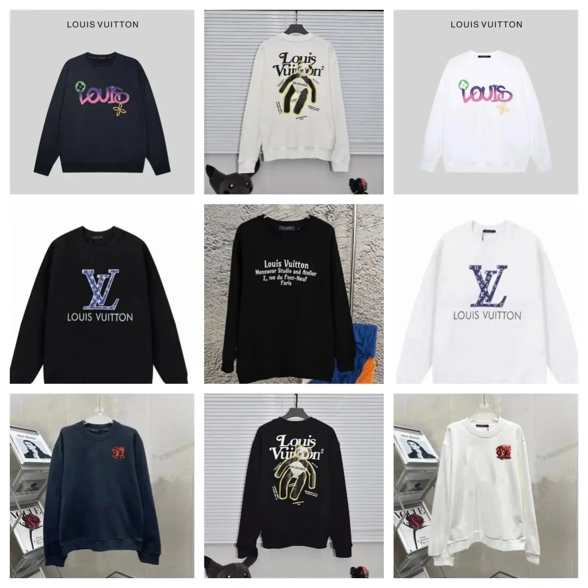 Louis Vuitton Black Long Sleeve Sweatshirt